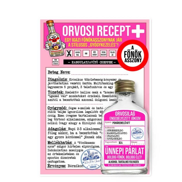 013 Orvosi Recept Vicces Ajandek Fonokasszonynak Recept Palinka