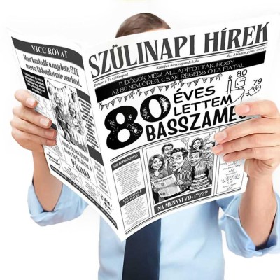 020 Vicces Szuletesnapi Ajandek Szulinapra Szulinapi Ujsag 80 Lettem Basszameg Szulinapi Ajandek Fokep