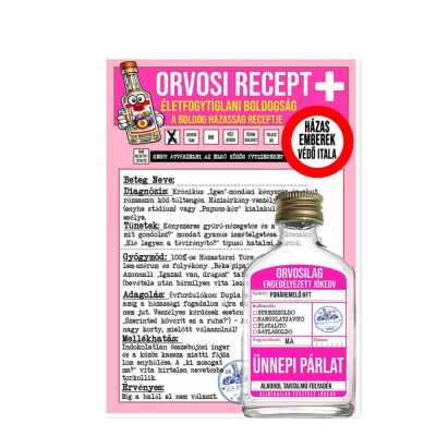 025 Orvosi Recept Vicces Eskuvoi Hazassagi Evfordulos Legenybucsus Ajandek Recept Palinka