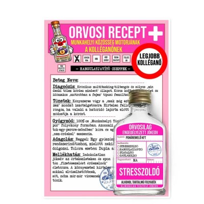 032 Orvosi Recept Vicces Ajandek Kolleganonek Recept Palinka