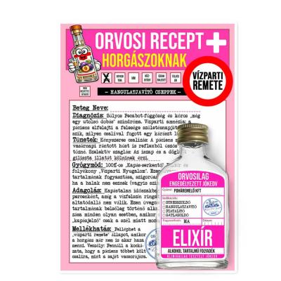 035 Orvosi Recept Vicces Ajandek Horgaszoknak Recept Palinka