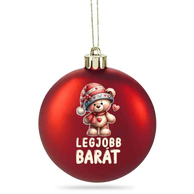 037 Matt Piros Karacsonyfadisz Karacsonyi Gomb Macis Legjobb Barat Felirattal