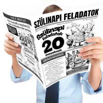 045 20 Szulinapi Ajandek 20 Szuletesnapra Ujsag Fokep