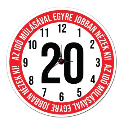 20 Szulinapi Ajandek Sebesseg Korlatozo Tabla Fali Ora Ost002 Az Ido Mulasaval 20