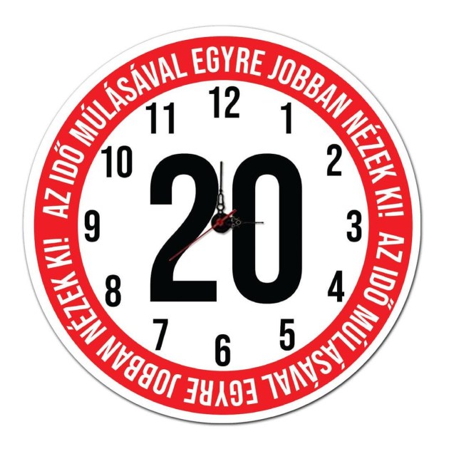20 Szulinapi Ajandek Sebesseg Korlatozo Tabla Fali Ora Ost002 Az Ido Mulasaval 20