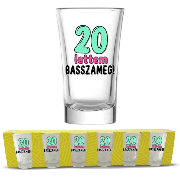 20 Szulinapi Palinkas Pohar Szett 20 Lettem Basszameg 20 Szuletesnapra Pps179