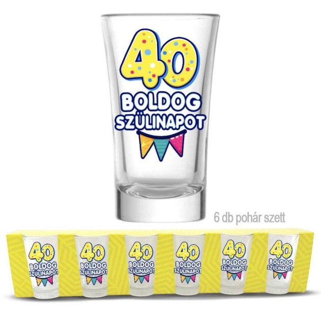 40 Szulinapi Palinkas Pohar Szett 40 Szuletesnapra Pps005