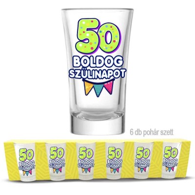50 Szulinapi Palinkas Pohar Szett 50 Szuletesnapra Pp006