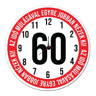 60 Szulinapi Ajandek Sebesseg Korlatozo Tabla Fali Ora Ost006 Az Ido Mulasaval 60
