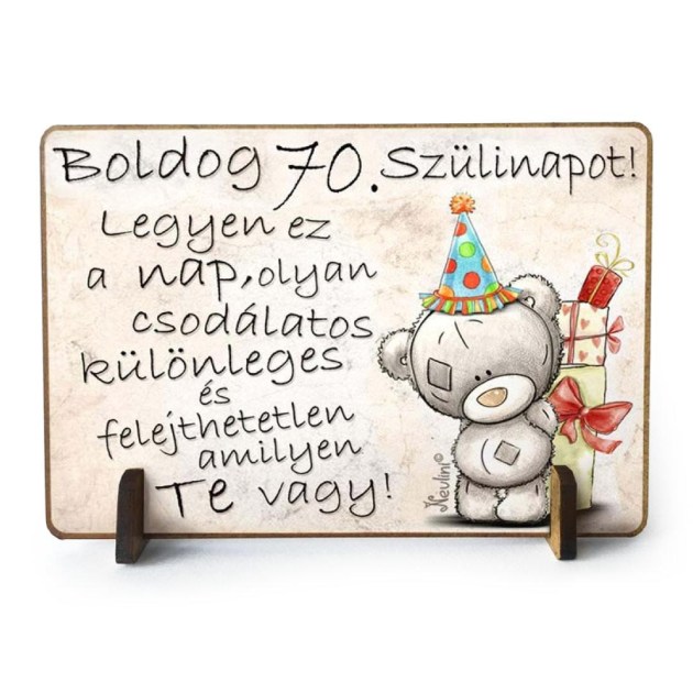 70 Szulinapi Ajandek Boldog Szulinapot Macis Tft016