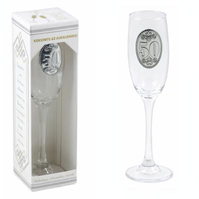 CQ07658 Pezsgos Pohar Femcimkes 50 Evszamos OB12120013