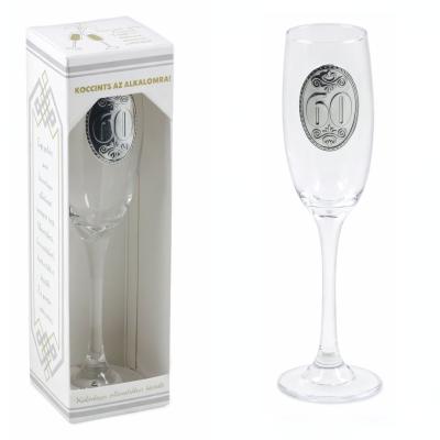 CQ07659 Pezsgos Pohar Femcimkes 60 Evszamos OB12120016