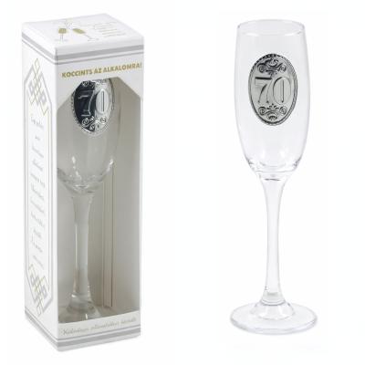 CQ07660 Pezsgos Pohar Femcimkes 70 Evszamos OB12120019