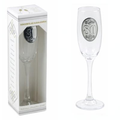 CQ07661 Pezsgos Pohar Femcimkes 80 Evszamos OB12120022