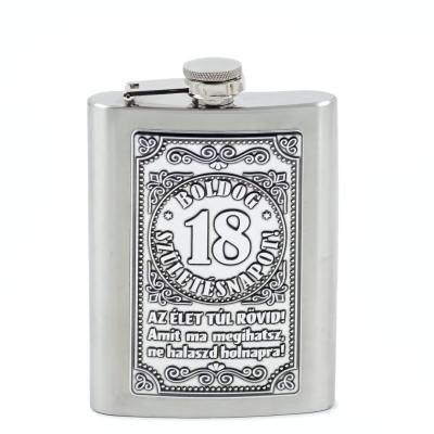 CQ07778 Flaska Femcimkes Boldog 18 Szuletesnapot 8oz PB02270020