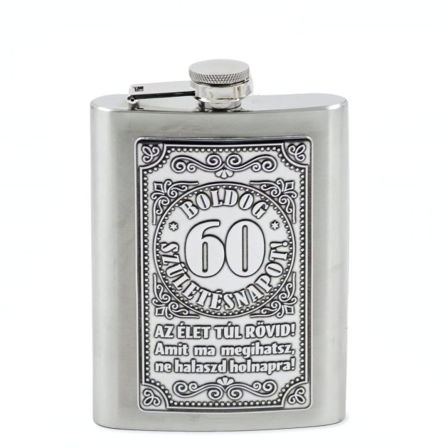 CQ07782 Flaska Femcimkes Boldog 60 Szuletesnapot 8oz PB02270025