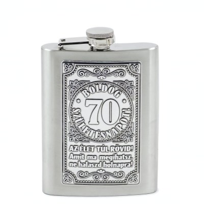 CQ07783 Flaska Femcimkes Boldog 70 Szuletesnapot 8oz PB02270026