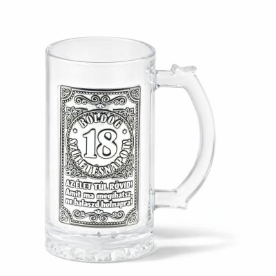 CQ07790 Soroskorso Femcimkes Boldog 18 Szuletesnapot 400ml PB02250001