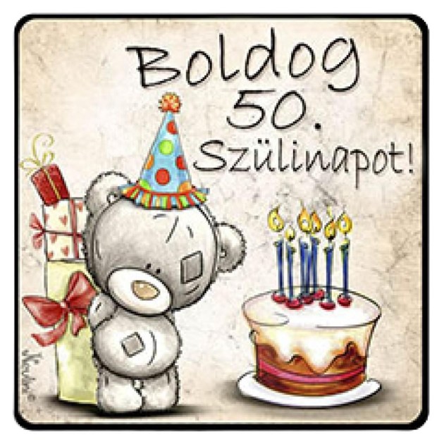 NH202 Boldog 50 Szülinapot Macis Tortás