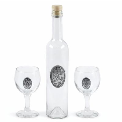 Palack  2db Boros Pohar Femcimkes Boldog 30 Szuletesnapot PKHP2p LB05020094