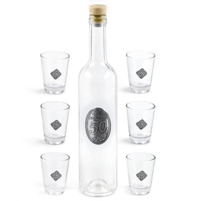 Palack  6db Palinkas Pohar Femcimkes Boldog 50 Szuletesnapot PKHP6pal LB05020104