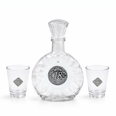 Palinkas Keszlet 02l Palack  2 Pohar 18 Szuletesnapi GB04120026