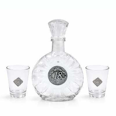 Palinkas Keszlet 02l Palack  2 Pohar 18 Szuletesnapi GB04120026