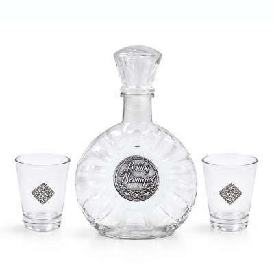 Palinkas Keszlet 02l Palack  2 Pohar Boldog Nevnapot GB04120046
