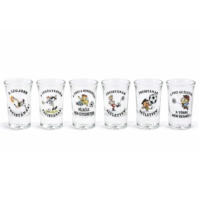 Palinkas Pohar Szett 34cl 6db Focis Vicces GB05090003
