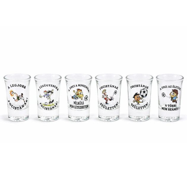 Palinkas Pohar Szett 34cl 6db Focis Vicces GB05090003