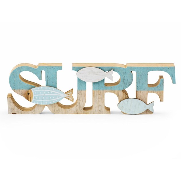 Surf Dekoracio  Halacskak Naturturkiz 25x8cm 064698 LP06270023