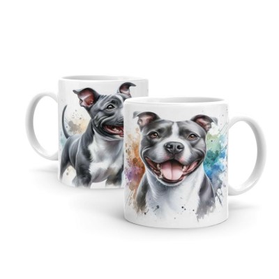 Szurke Feher Staffordshire Terrier B1214