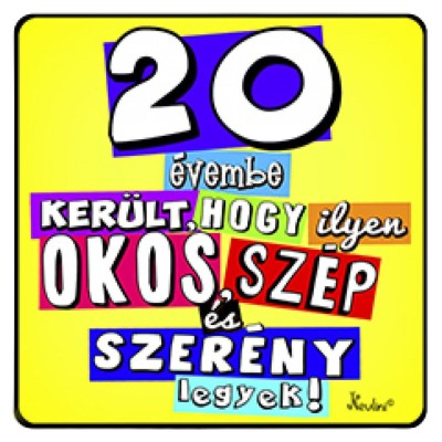 Születésnap Hűtőmágnes  20 NH099