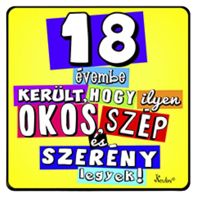 Születésnap Hűtőmágnes 18 NH098