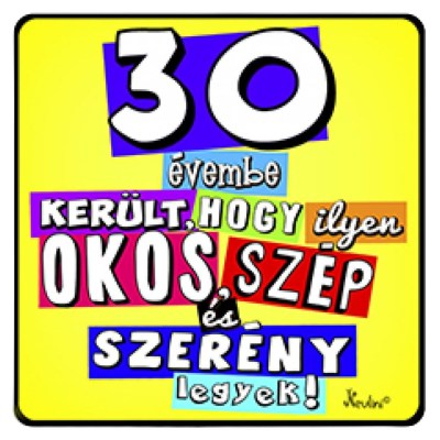 Születésnap Hűtőmágnes 30 NH100