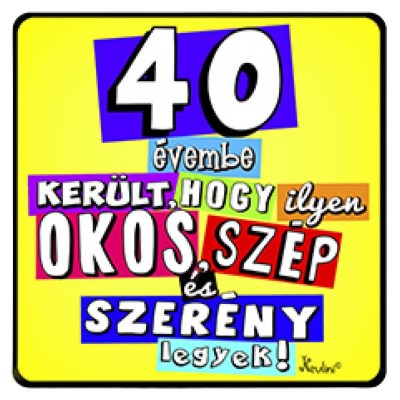 Születésnap Hűtőmágnes 40 NH101