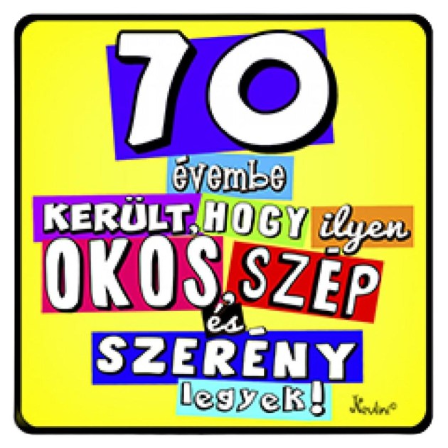 Születésnap Hűtőmágnes 70 NH104