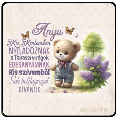 Anyak Napi Ajandek Anyaknak Negyzet Hutomagnes Nh262 Anya Kis Kertembe