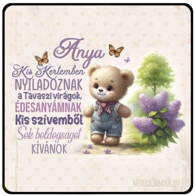 Anyak Napi Ajandek Anyaknak Negyzet Hutomagnes Nh262 Anya Kis Kertembe