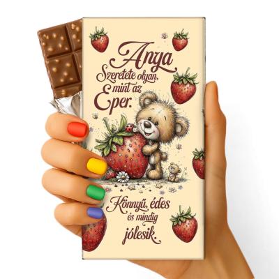 Anyak Napi Feliratos Csokolade Csoki Anyak Napi Csoki 195 Anya Szeretete Olyan Mint Az Eper