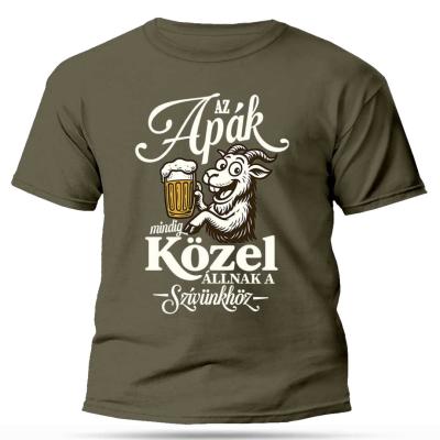 Apak Napi Ajandek Apaknak Az Apak Mindig Kozel Allnak A Szivunkhoz Polo Vicces Polo Nevesajandek Px327 Cink