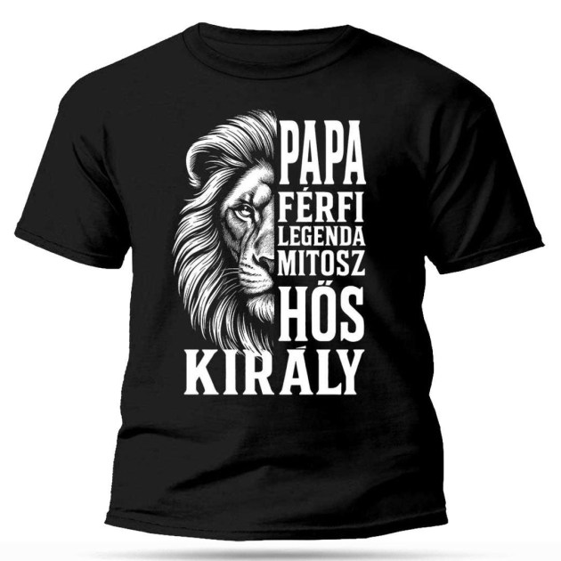 Apak Napi Ajandek Papaknak Papa Ferfi Legenda Mitosz Hos Kiraly Polo Vicces Polo Nevesajandek Px322 Fekete