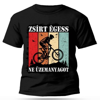 Biciklis Polo Ferfi Polo Vicces Polo Zsirt Egess Ne Uzemanyagot Fekete