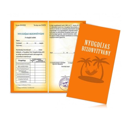 Bizonyitvany Biz021 Nyugdijas Bizonyitvany Nyudijasoknak Ajandek