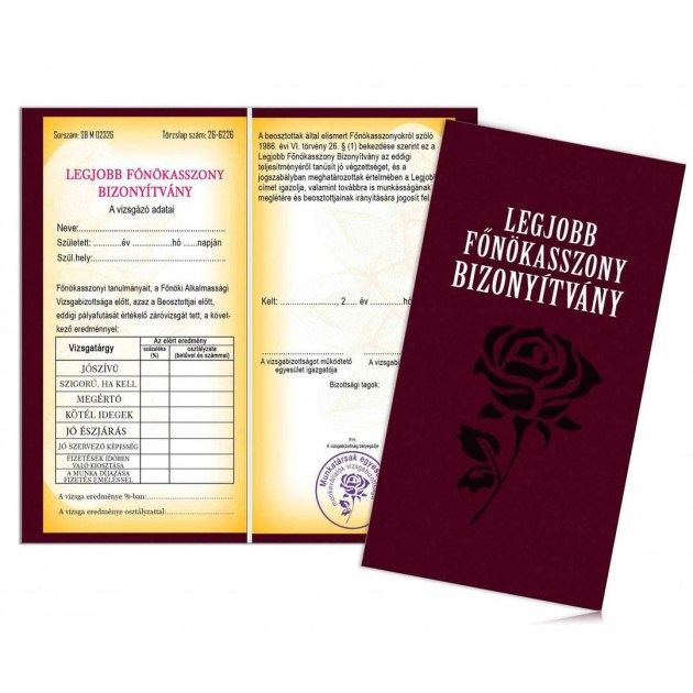 Bizonyitvany Biz023 Legjobb Fonokasszony Bizonyitvany Fonokasszonynak Ajandek