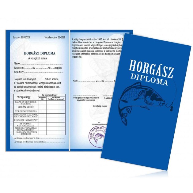 Bizonyitvany Biz037 Horgasz Diploma Horgaszoknak Ajandek