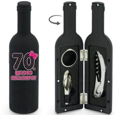 Bny017 Bornyito Szett 3 Darabos 70. Boldog Szülinapot Masnis Ajandek 70. Szulinapra