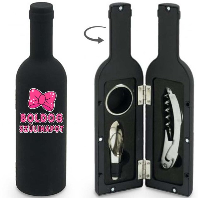 Bny019 Bornyito Szett 3 Darabos Boldog Szülinapot Masnis Pink Felirat Ajandek Szulinapra