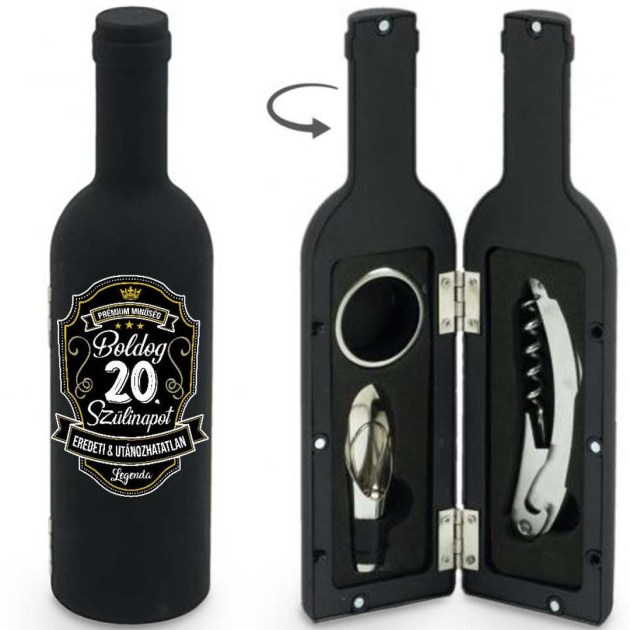Bny117 Bornyito Szett 3 Darabos Boldog 20. Szulinapot Premium Felirat Ajandek 20. Szulinapra