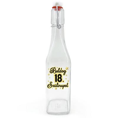 Csu002 Csatos Uveg 500ml Boldog 18. Szulinapot Ajandek 18. Szulinapra